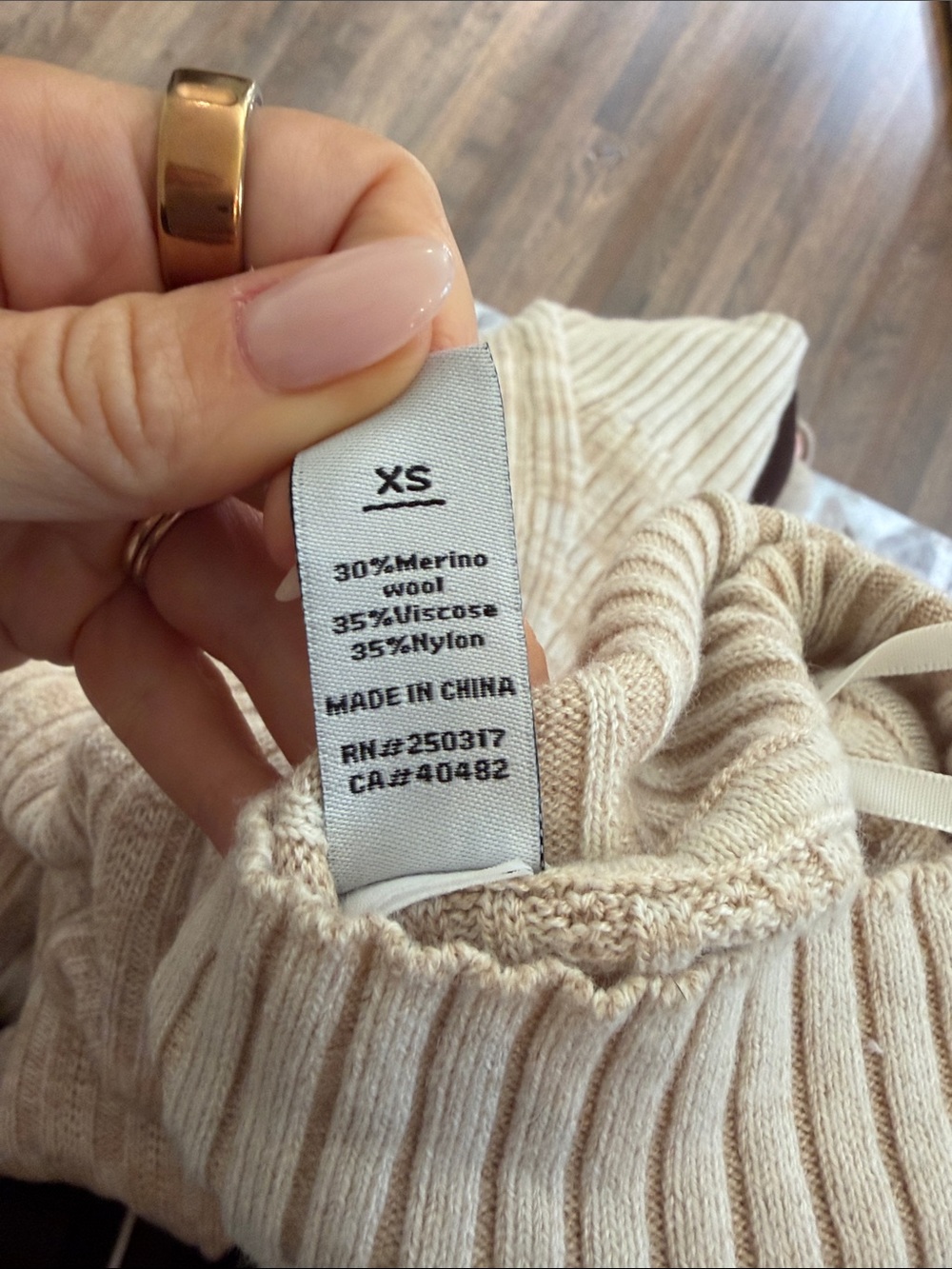 Varley Cream Ribbed Knit Set - Picture 6 of 6